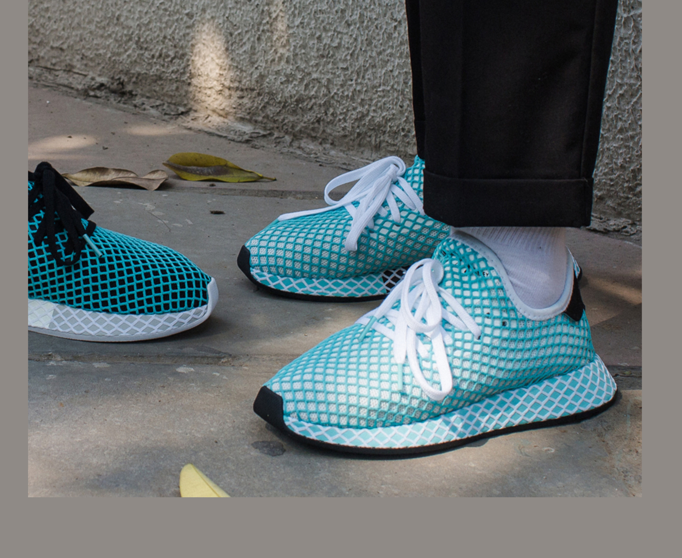 Adidas Deerupt Runner Parley Sneakers – Size 9.5 – Lightweight Grid Web Design Adidas Originals - 1 - VegNonVeg main image 2