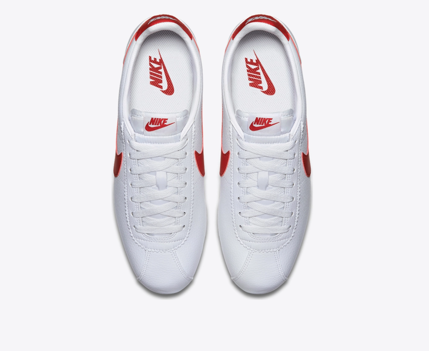 Nike classic cortez leather white red shop