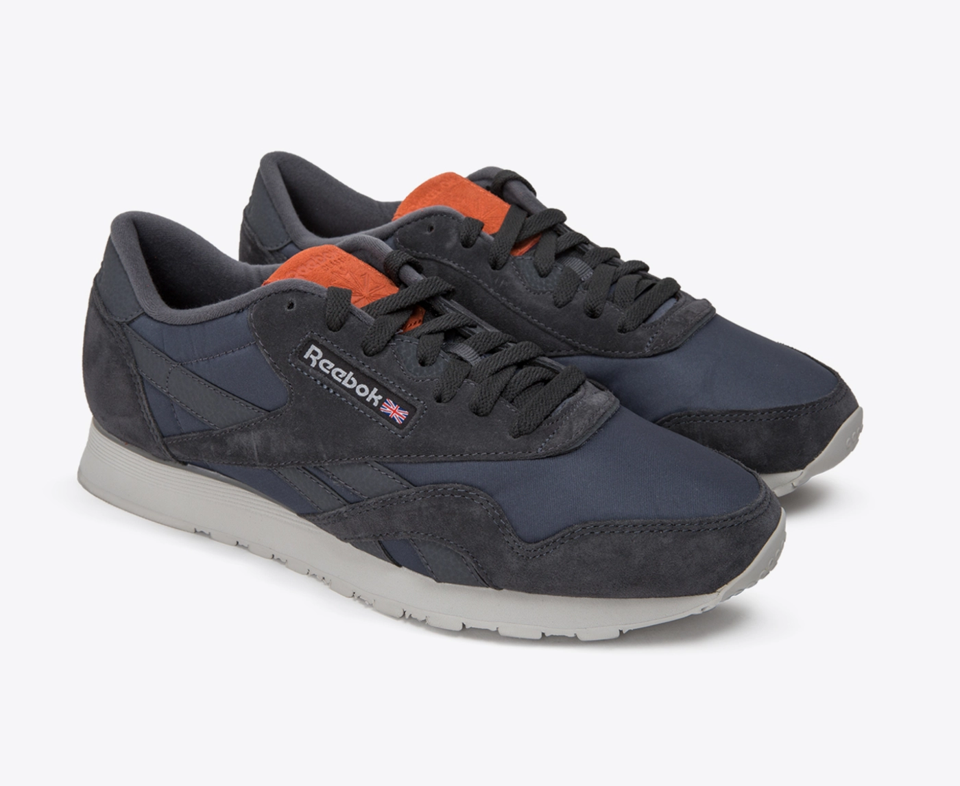 REEBOK CL NYLON R BLACK SKULL GREY MARS DUST VegNonVeg