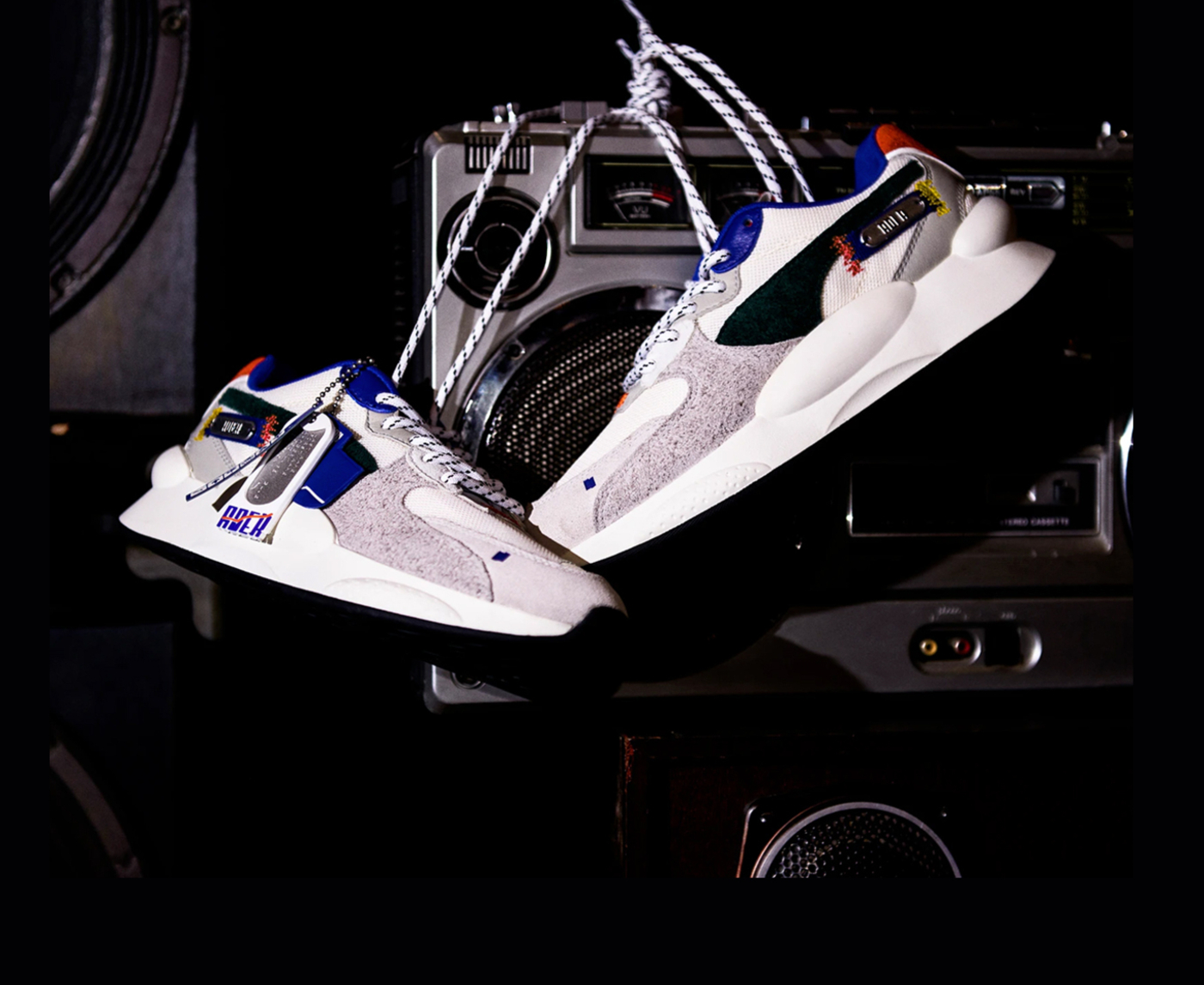 明透「ray of hope」 MEGA HAWKEYE OPTICS Eyeglasses with Blue On Transparent Blue