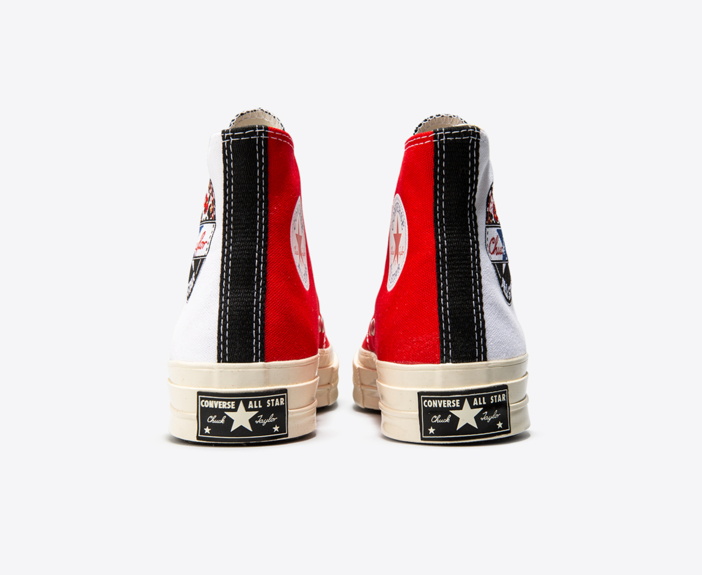Converse CTAS Hi Logo Play Black University Red White Men\'s 8 Comme des Garçons PLAY x Converse Chuck Taylor Hi | Black  main image 3
