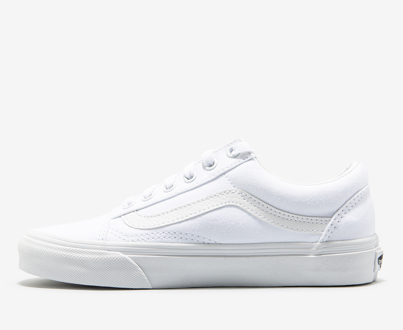 Old school store vans blancas