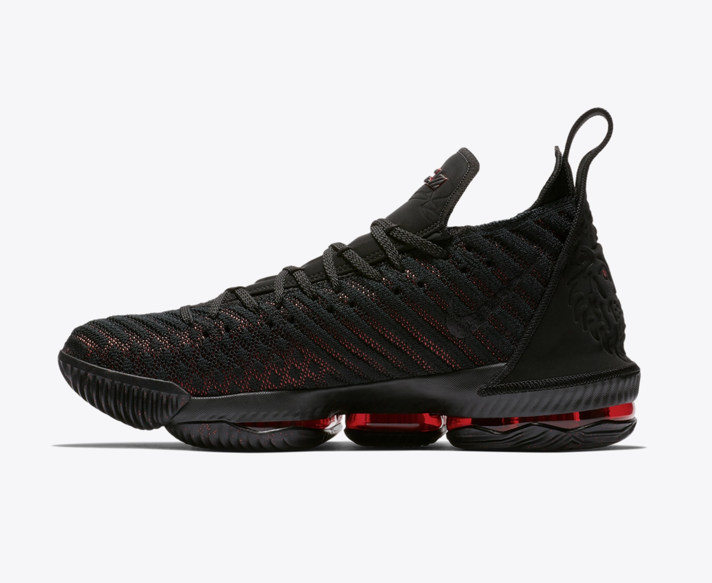 Lebron 16s red and black cheap