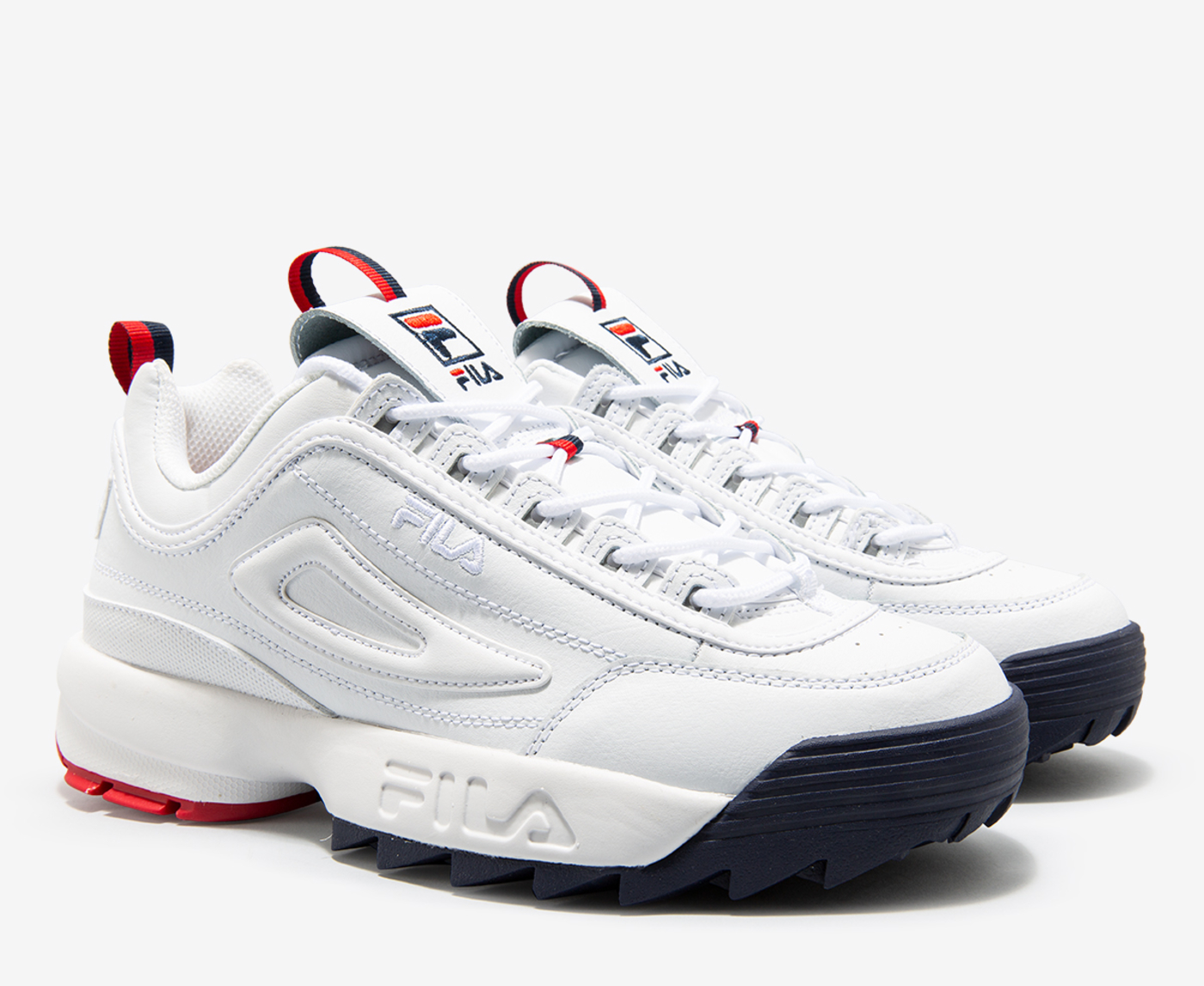 Fila disruptor red and white best sale