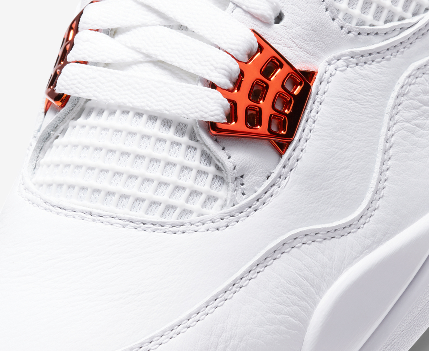 Jordan 4 hotsell orange and white