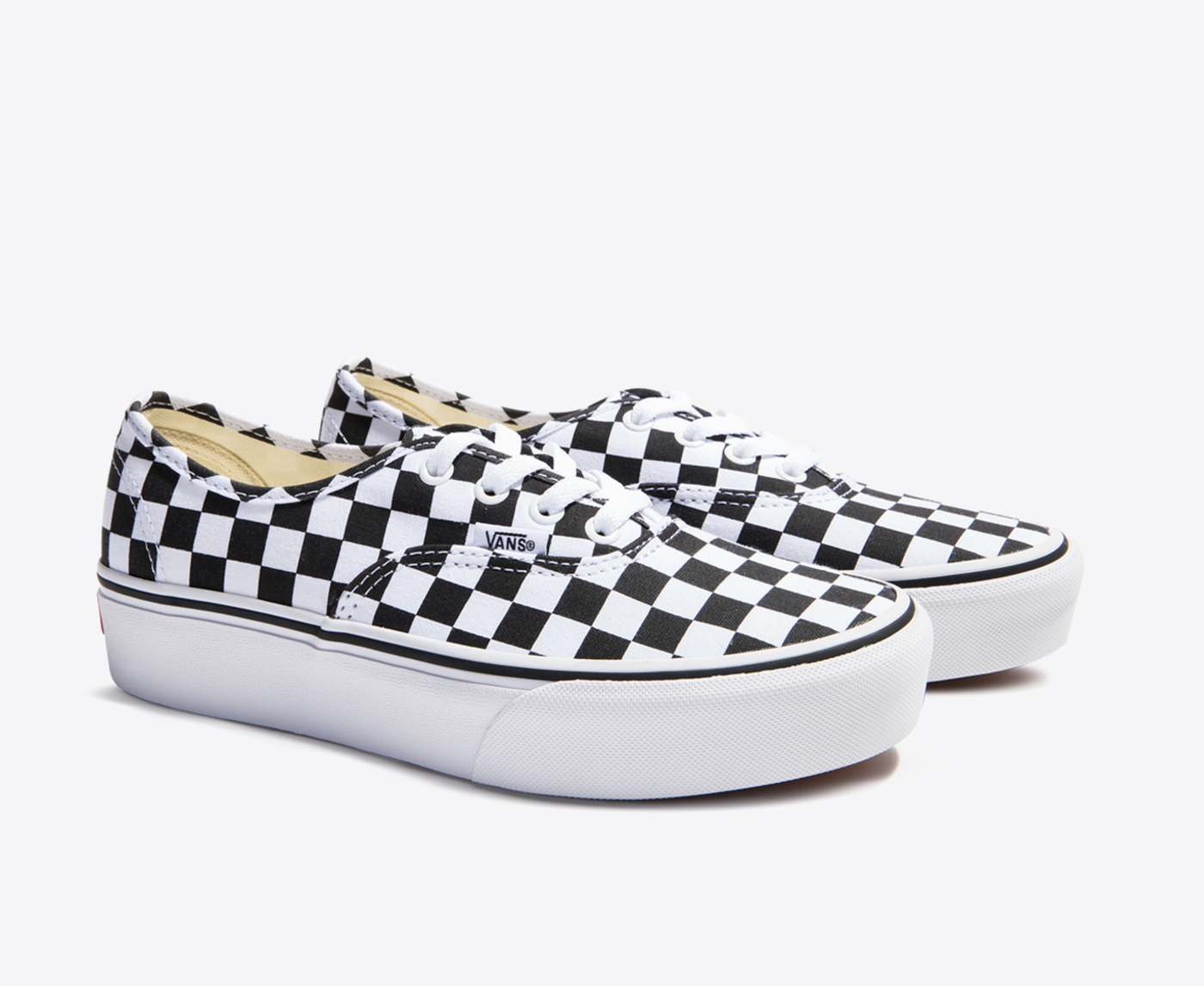 Vans AUTHENTIC PLATFROM 2.0 CHECKERBOARD TRUE WHITE VegNonVeg
