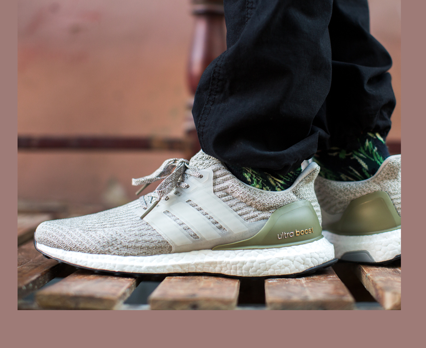 Adidas ultra boost 3.0 shop dark green on feet