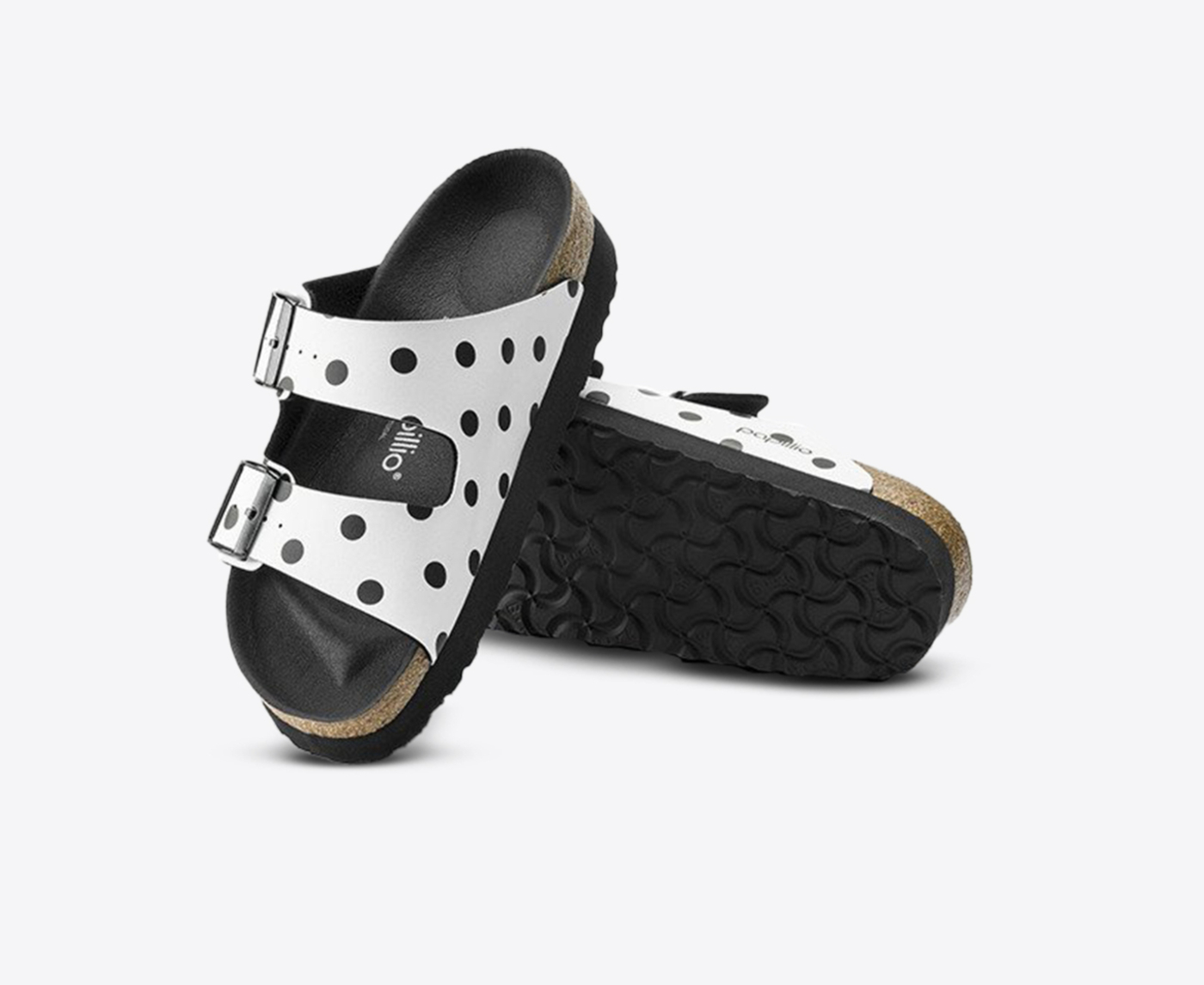 Black and white discount birkenstocks