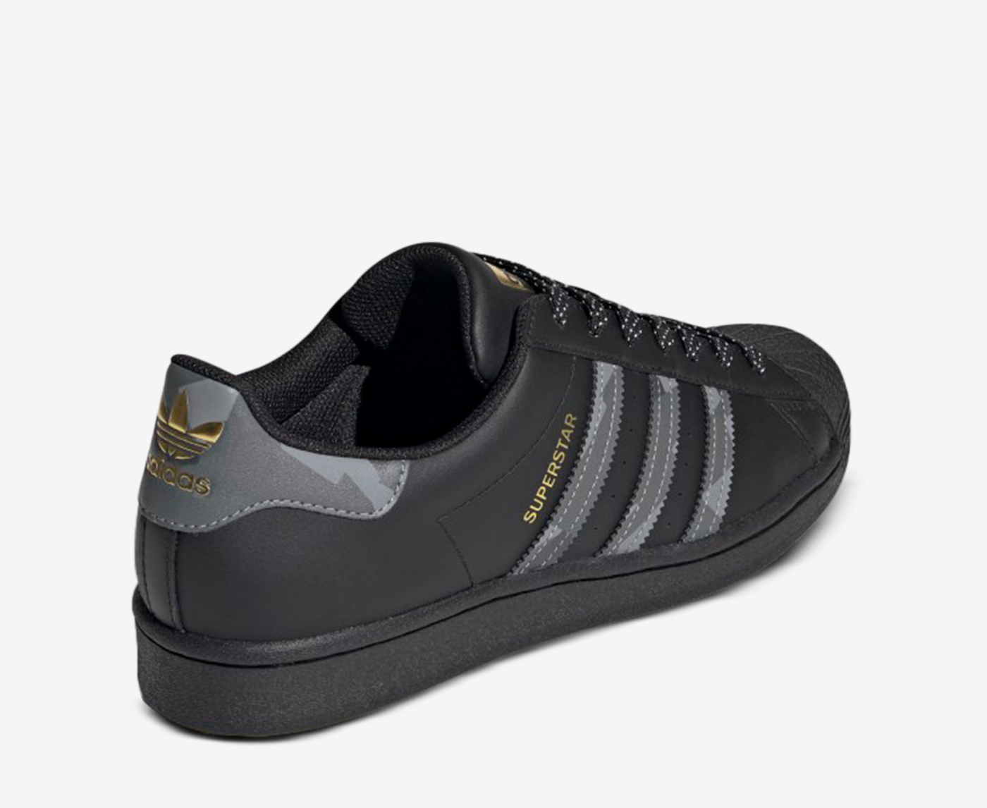 Adidas superstar core black hotsell gold metallic