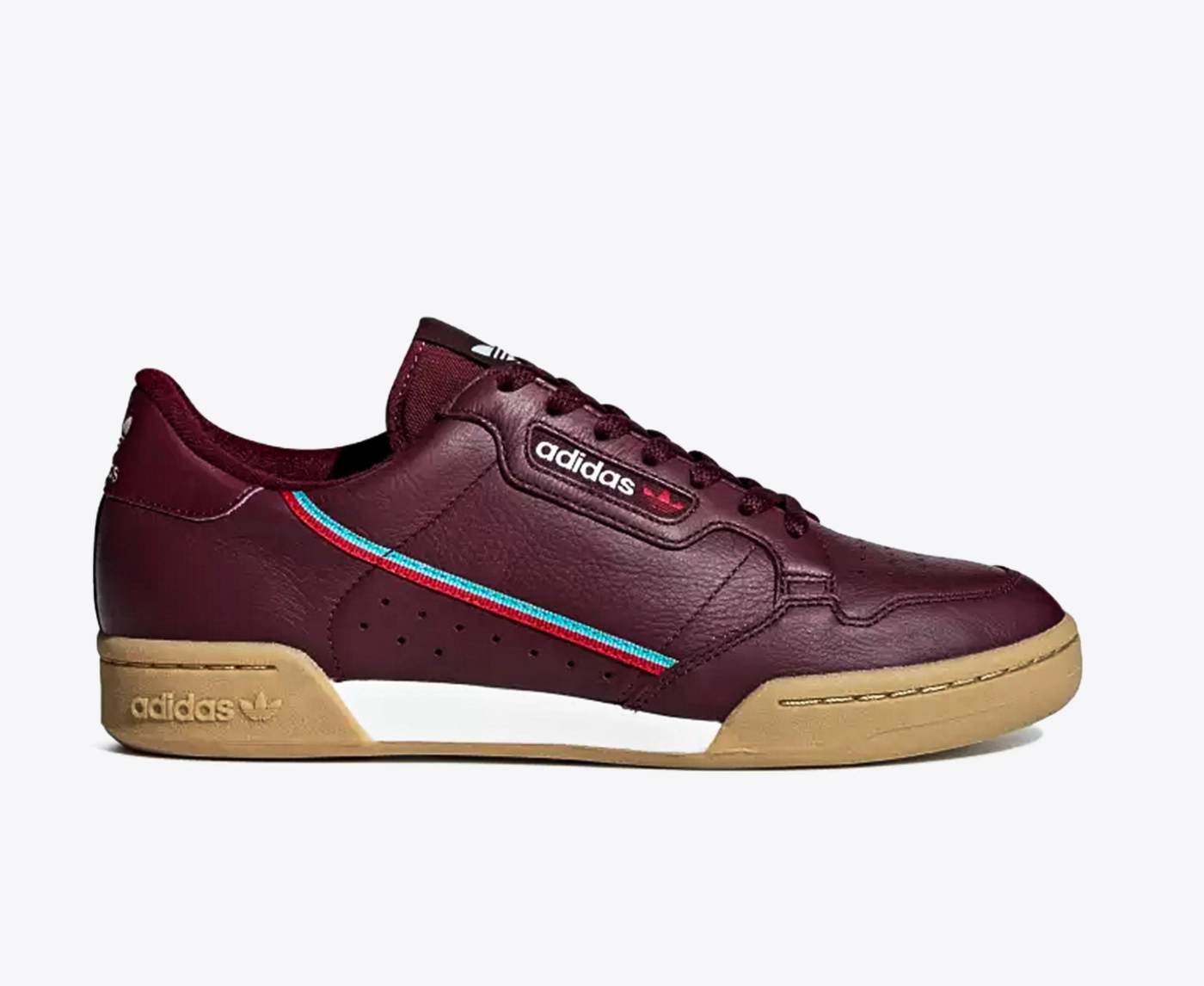 Adidas Originals CONTINENTAL 80 MAROON SCARLET HI RES AQUA VegNonVeg
