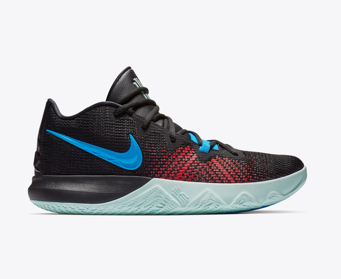 Nike KYRIE FLYTRAP BLACK BLUE HERO UNIVERSITY RED IGLOO VegNonVeg