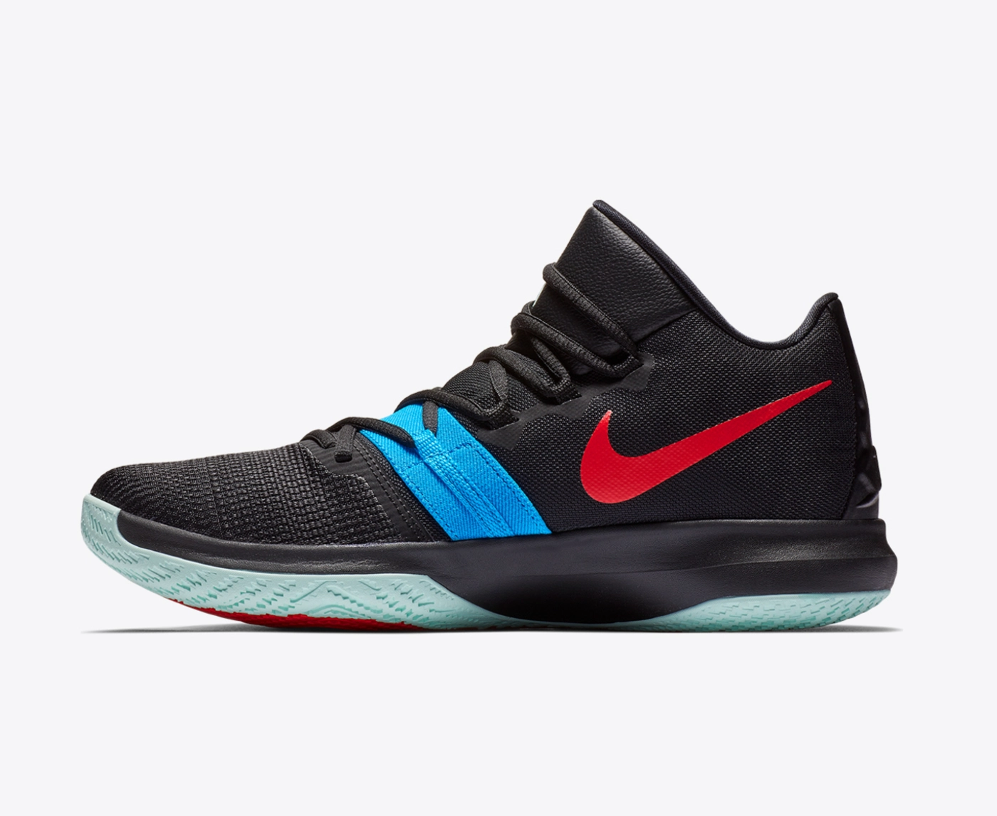 Nike KYRIE FLYTRAP BLACK BLUE HERO UNIVERSITY RED IGLOO VegNonVeg