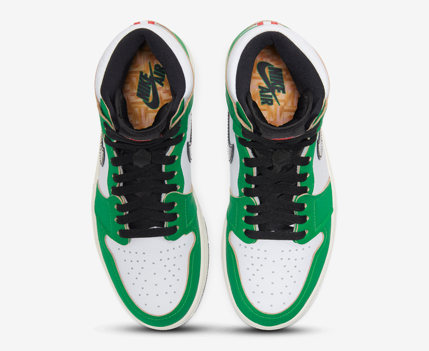 Jordan - WMNS AIR JORDAN 1 HIGH OG 'LUCKY GREEN/BLACK-WHITE-SAIL' -  VegNonVeg