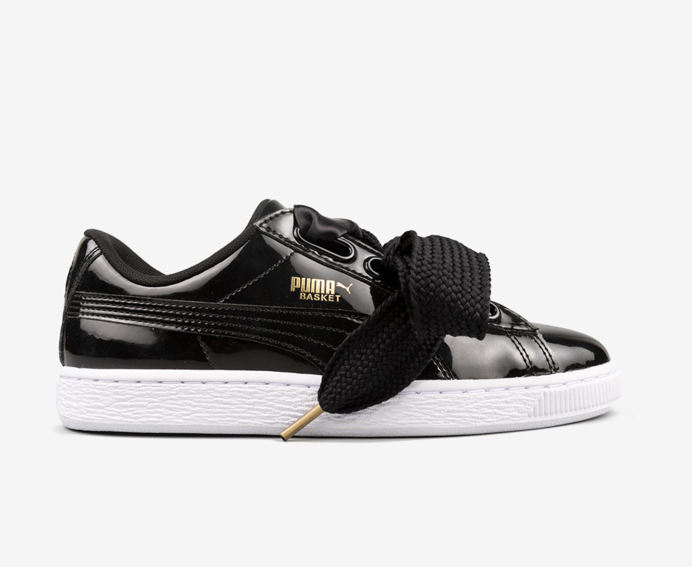 Puma BASKET HEART PATENT WMN S BLACK VegNonVeg