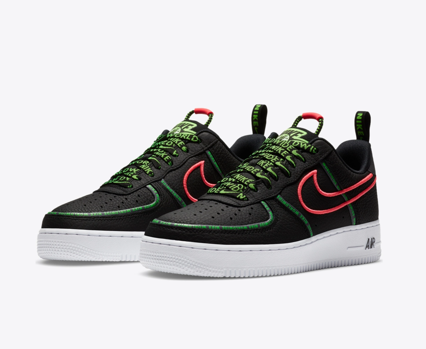 red black and green air force ones