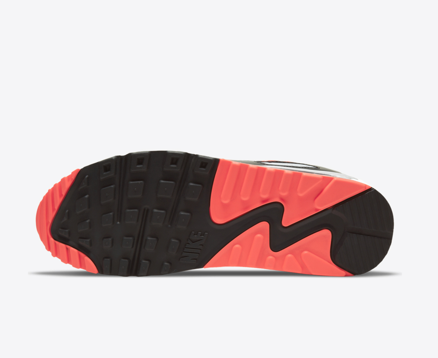 nike air max 90 trainers black radiant red white wolf grey