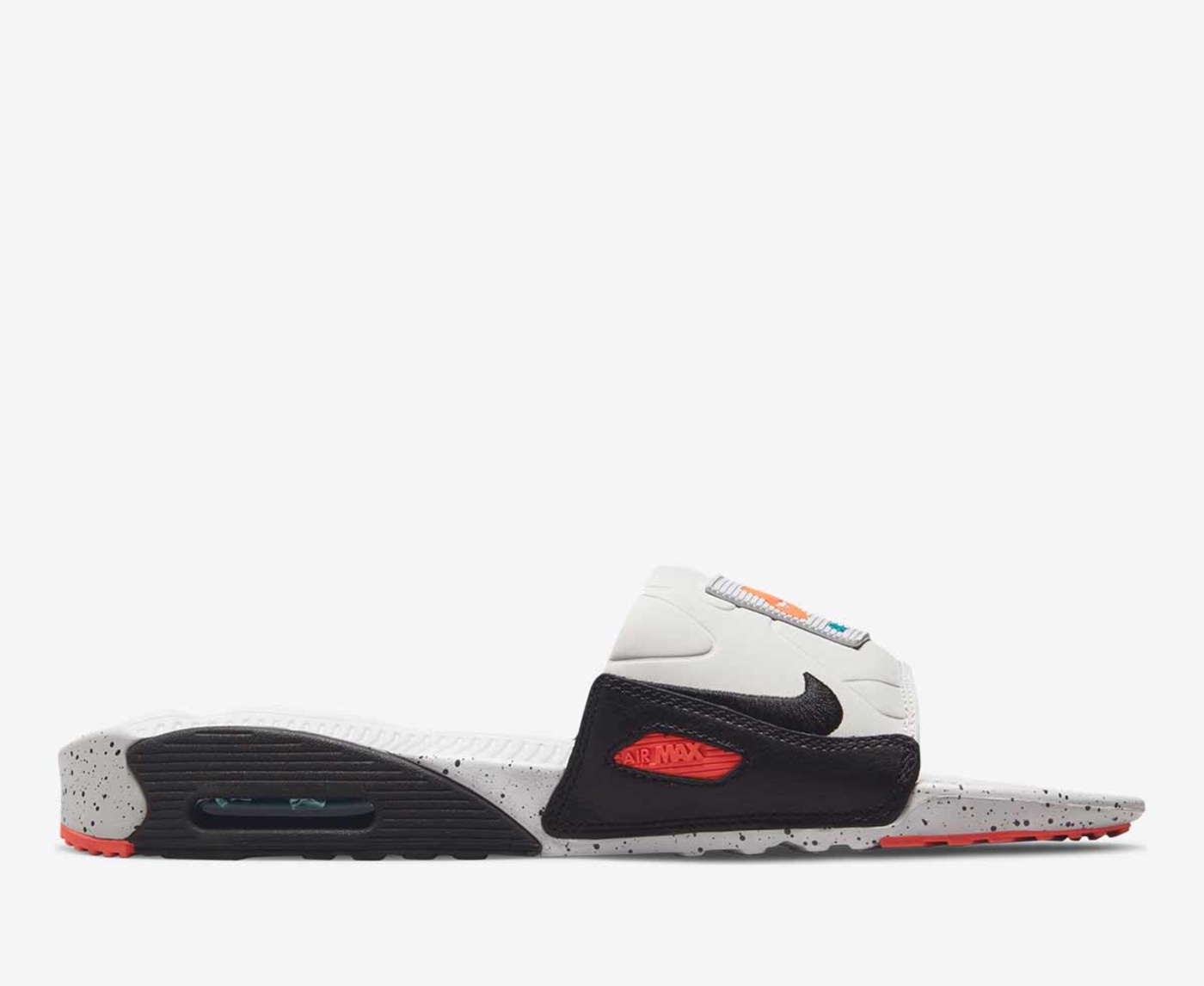 Nike NIKE AIR MAX 90 SLIDE WHITE BLACK TURF ORANGE