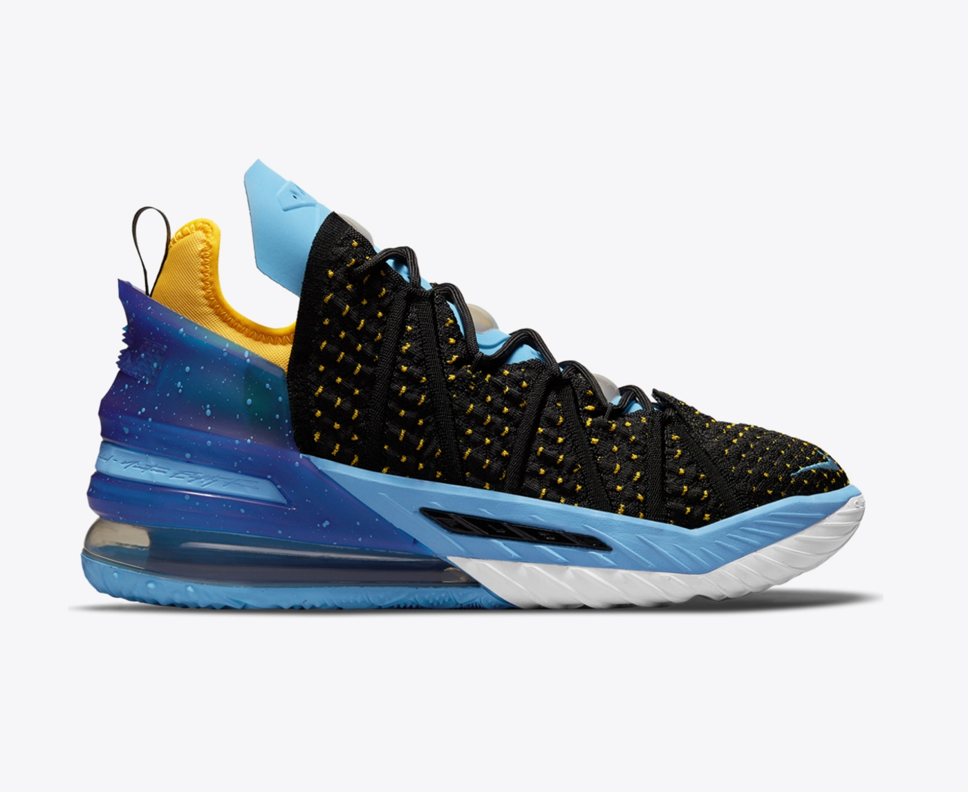 Nike LEBRON XVIII BLACK UNIVERSITY GOLD COAST CONCORD VegNonVeg