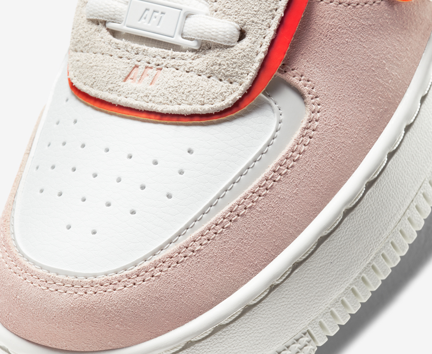 Nike - AIR FORCE 1 SHADOW 'PHANTOM/RED STARDUST-PINK OXFORD-WHITE' -  VegNonVeg