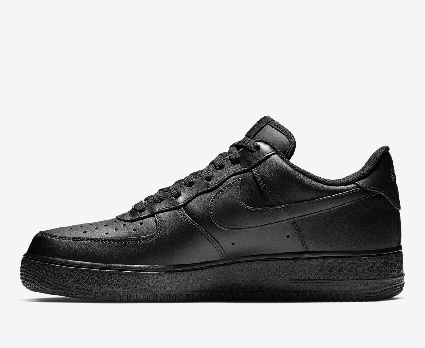 Nike air force store 1 overbranded black