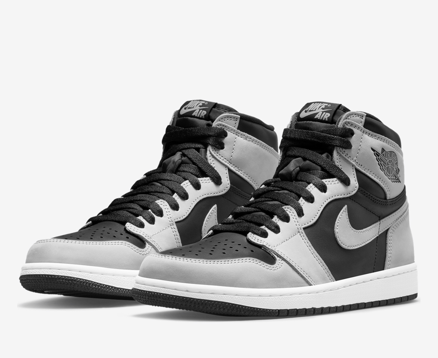 Air jordan 1 retro black hot sale and grey