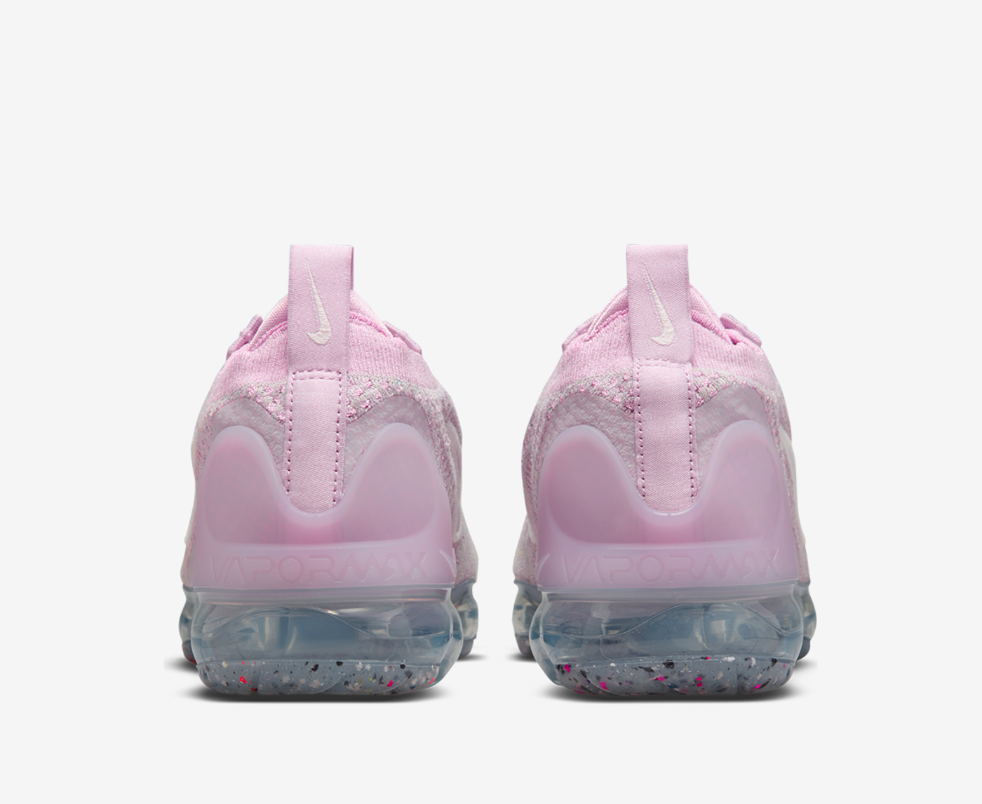 Pink and on sale white nike vapormax