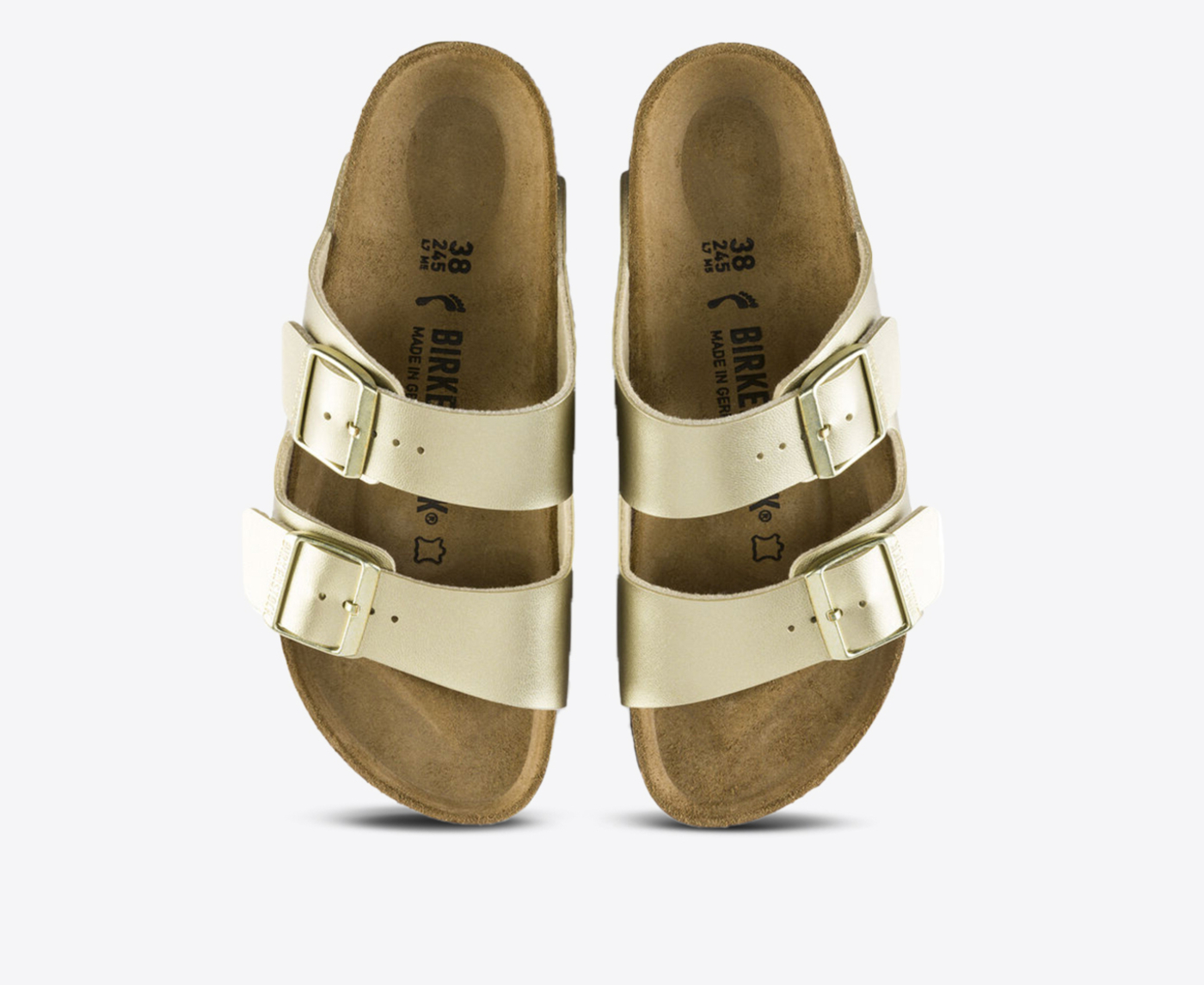 Gold birkenstocks best sale