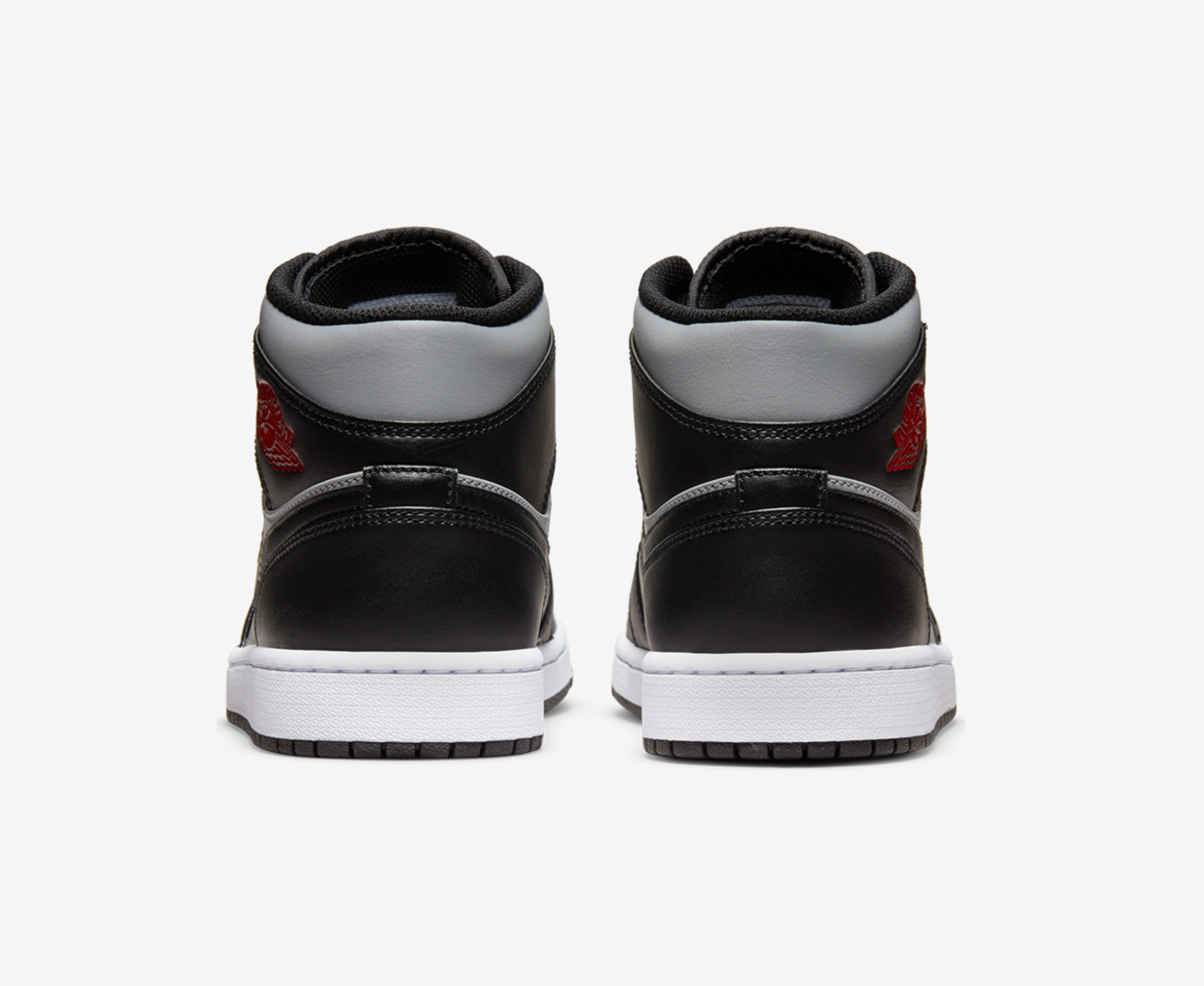 Air jordan 1 outlet mid black/white/gym red/particle grey