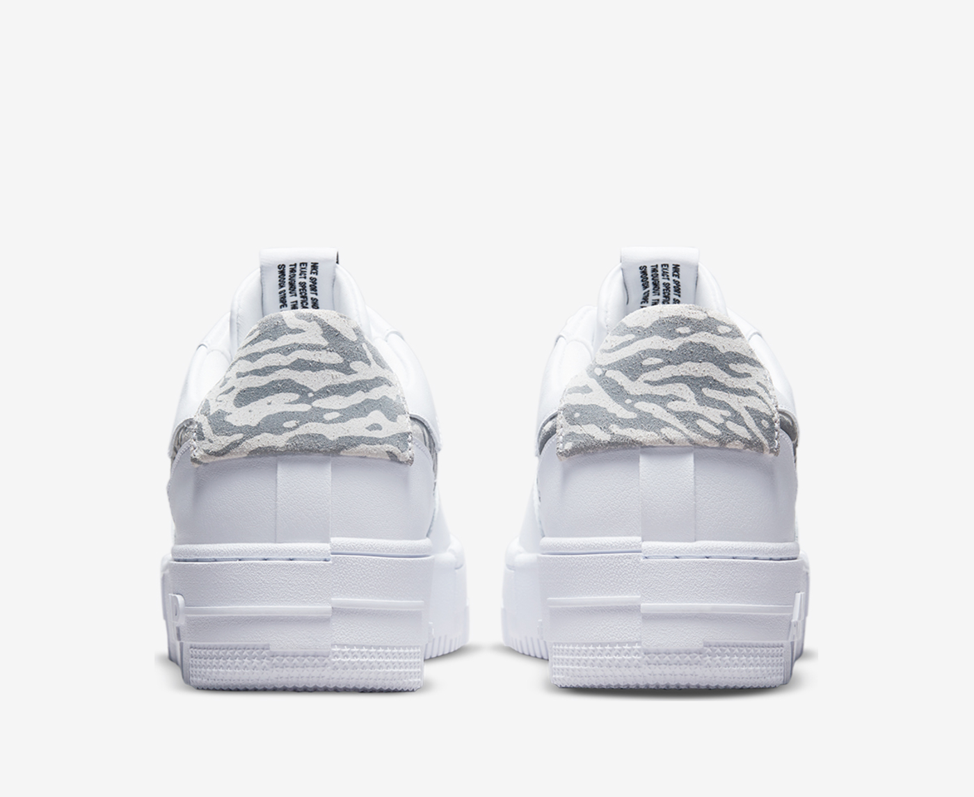 Nike - W AF1 PIXEL SE 'WHITE/SUMMIT WHITE-PARTICLE GREY' - VegNonVeg