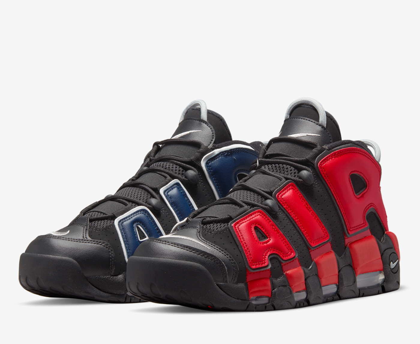 Nike uptempo 96 top black and red