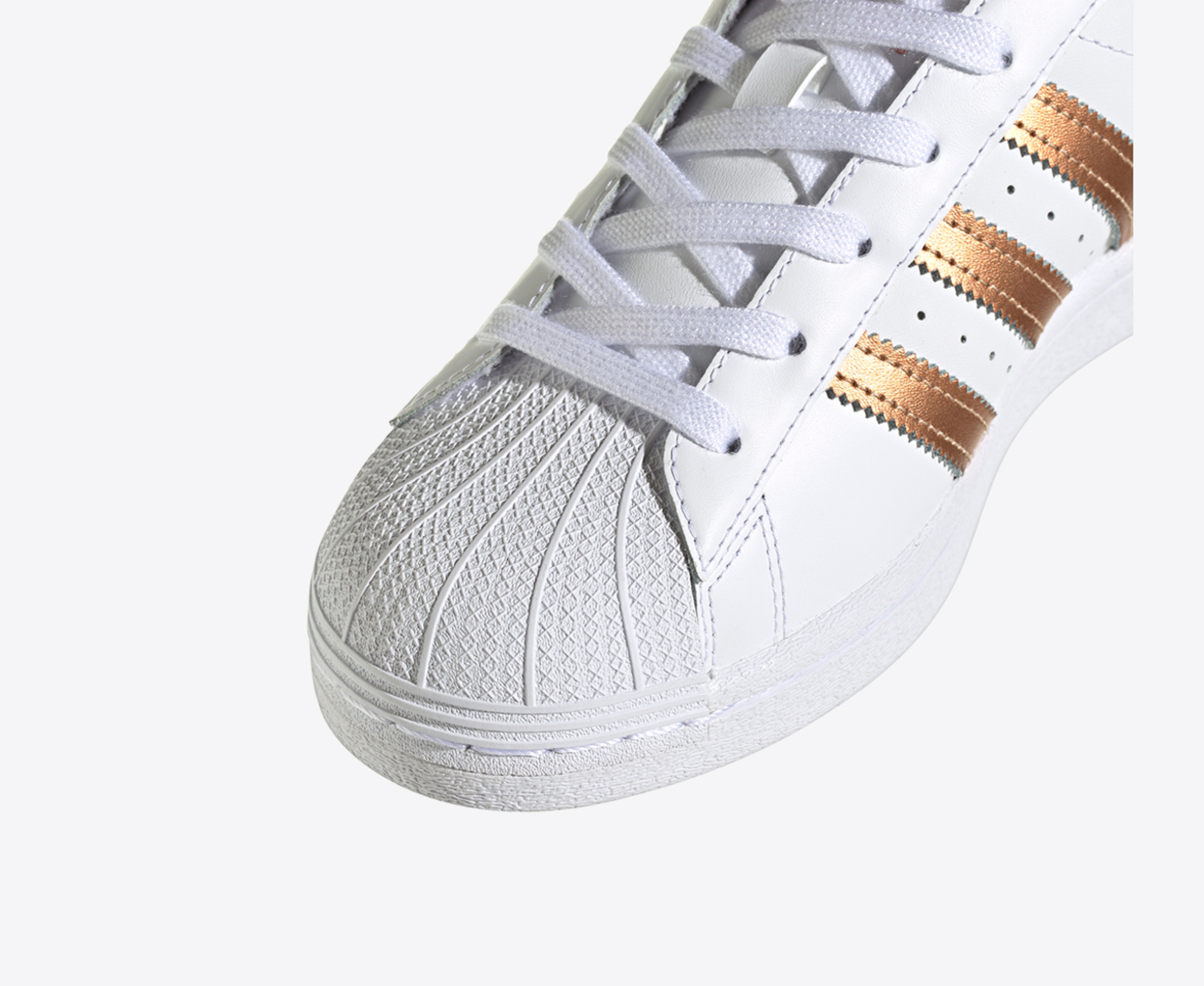 Adidas superstar rose gold and clearance white