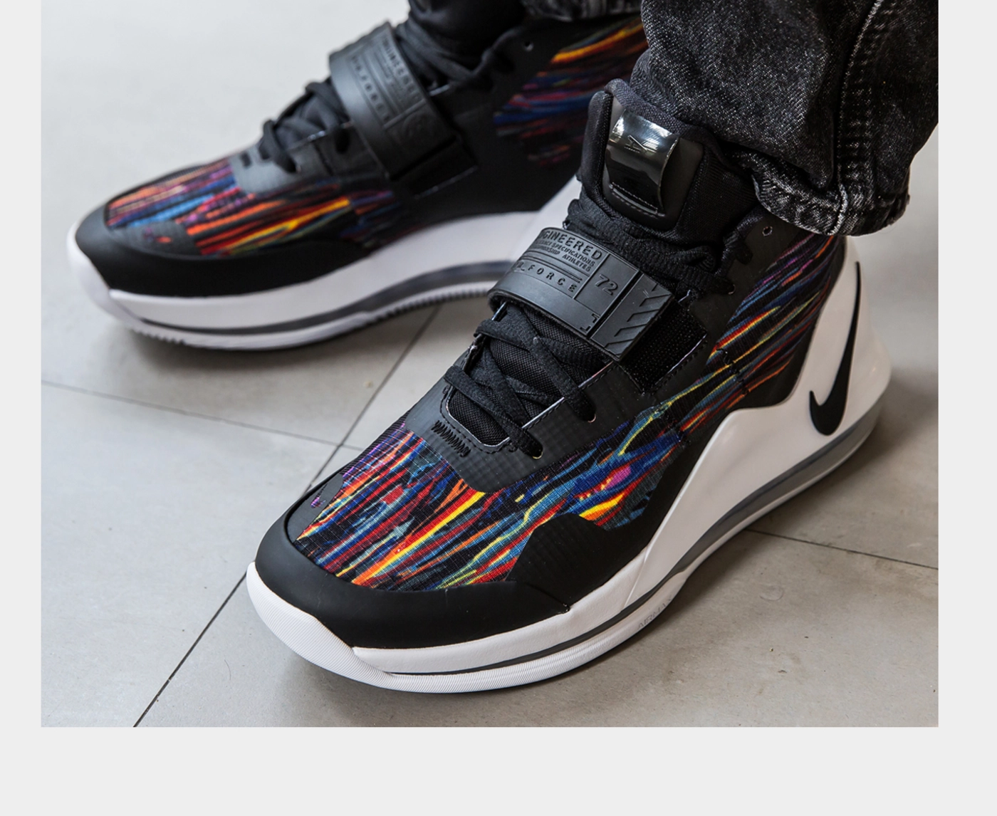 nike air force max white black multicolor