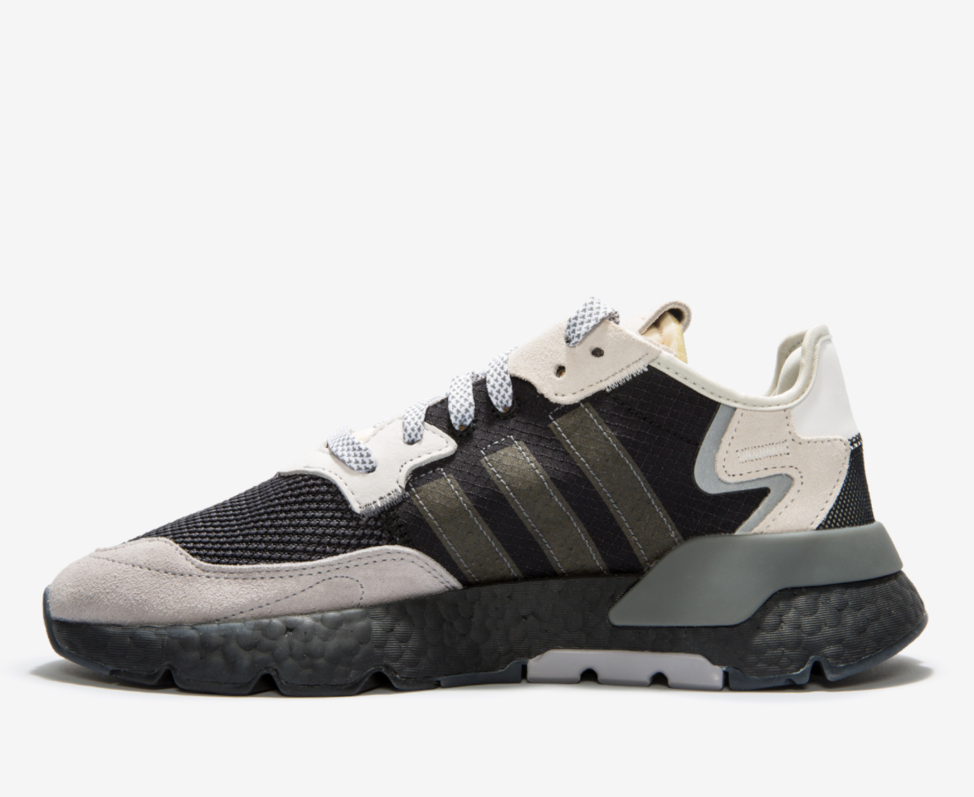 Adidas nite jogger black cheap carbon white