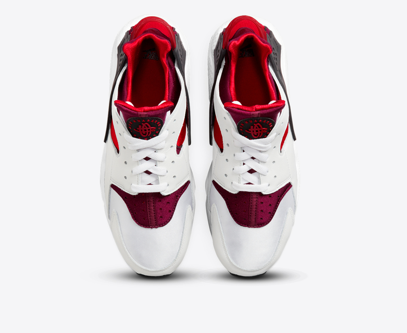 Huaraches red and white hotsell