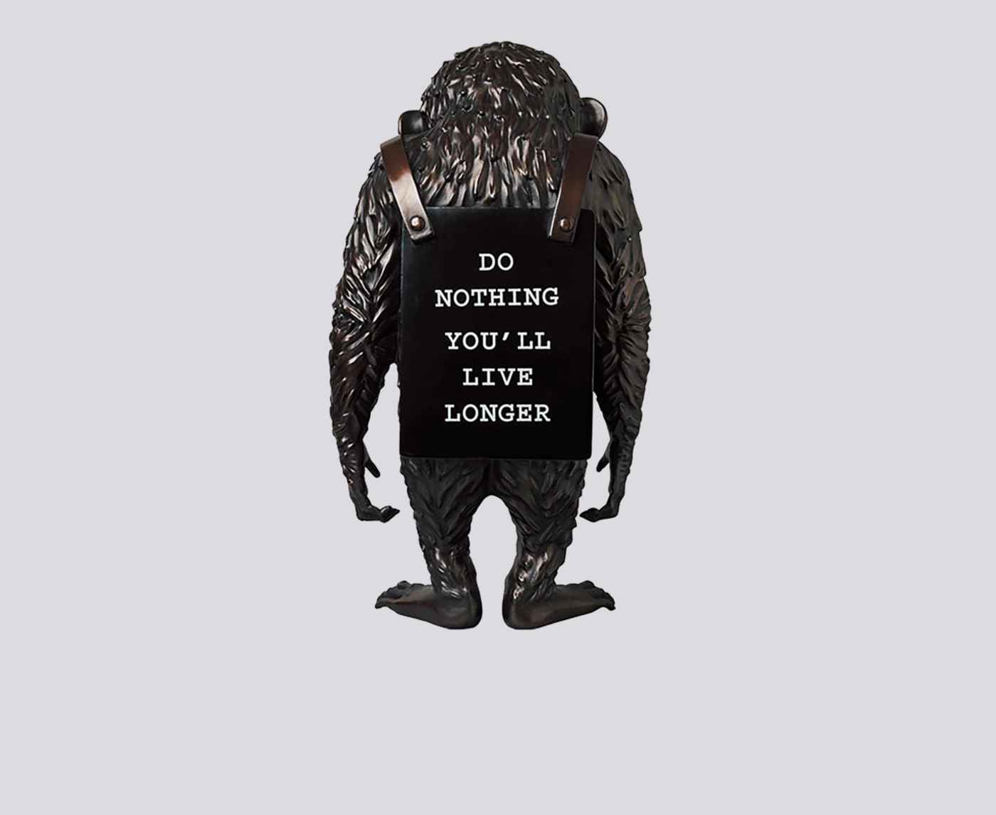 MEDICOM - Monkey Sign Bronze Statue - VegNonVeg