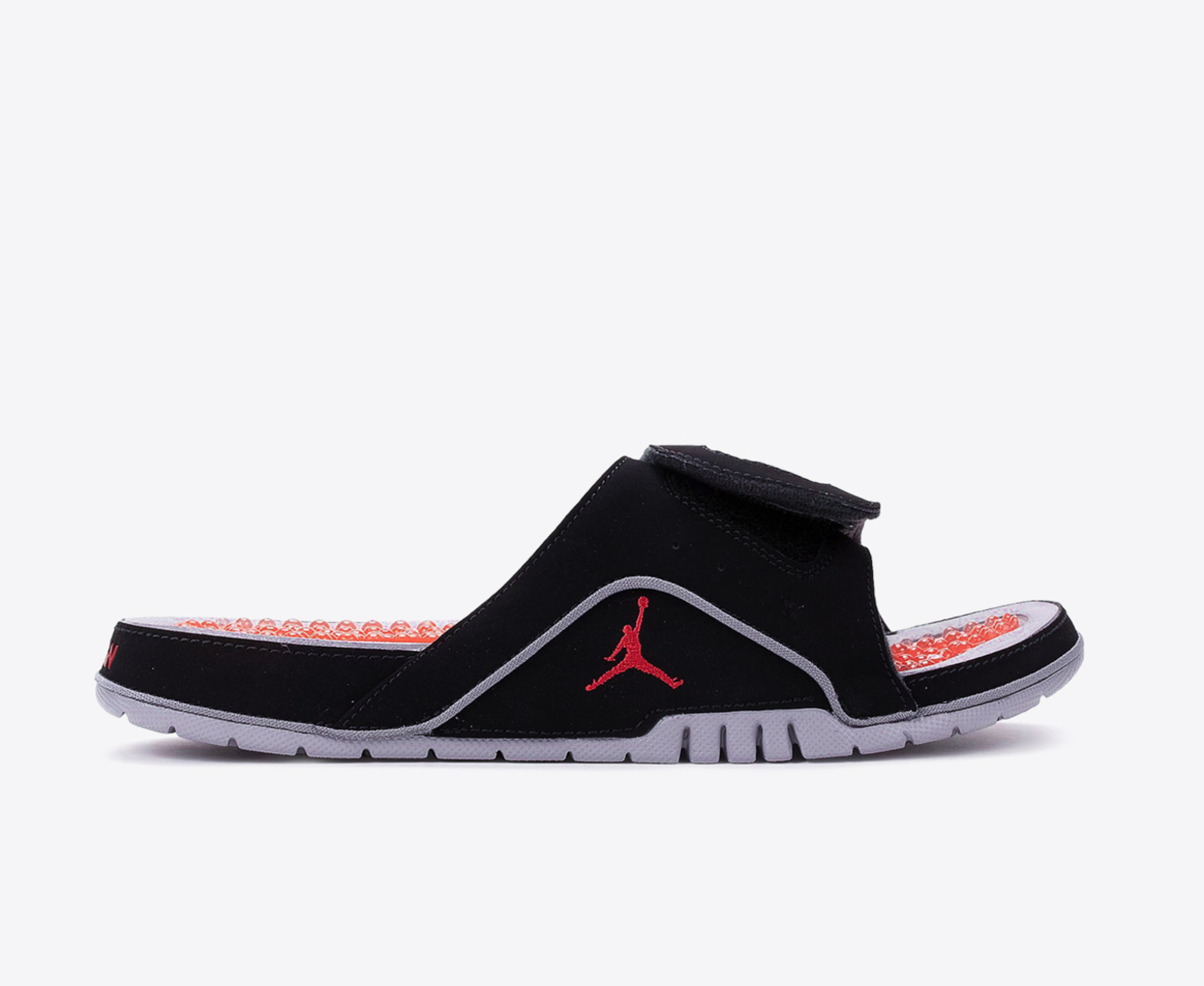 Jordan - JORDAN HYDRO 4 RETRO 'BLACK/FIRE RED-CEMENT GREY' - VegNonVeg
