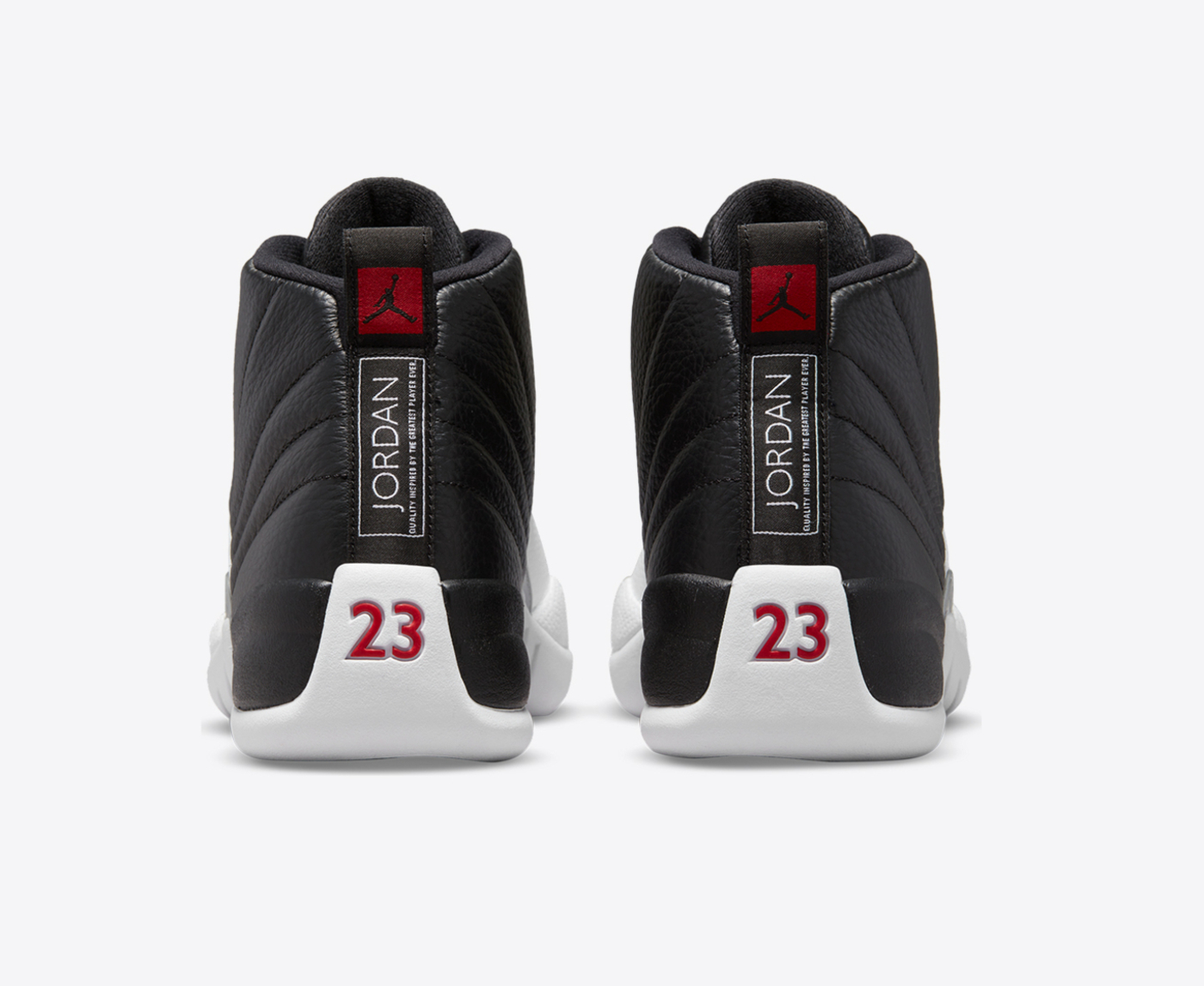 Jordan - AIR JORDAN 12 RETRO 'WHITE/BLACK-VARSITY RED' - VegNonVeg