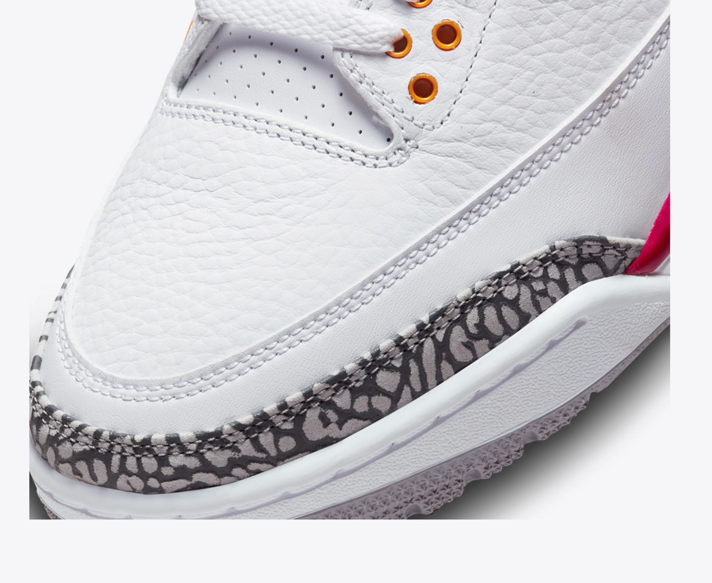 Jordan - JORDAN AIR JORDAN 3 RETRO WHITE/LIGHT CURRY-CARDINAL RED 