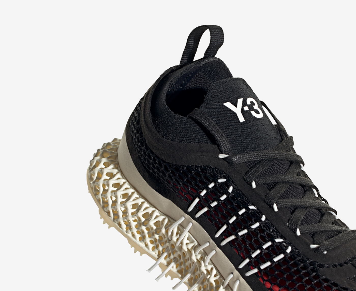 Y-3 RUNNER 4D HALO 'BLACK/COREWHITE/RED' - VegNonVeg