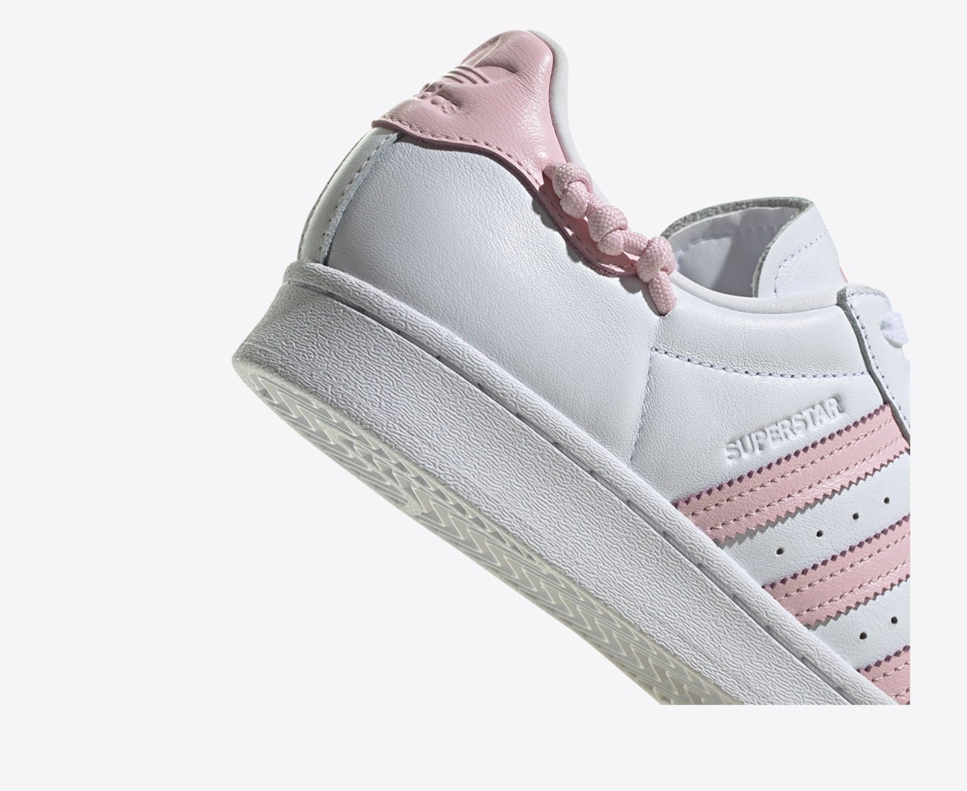 Adidas superstars hotsell white grey pink