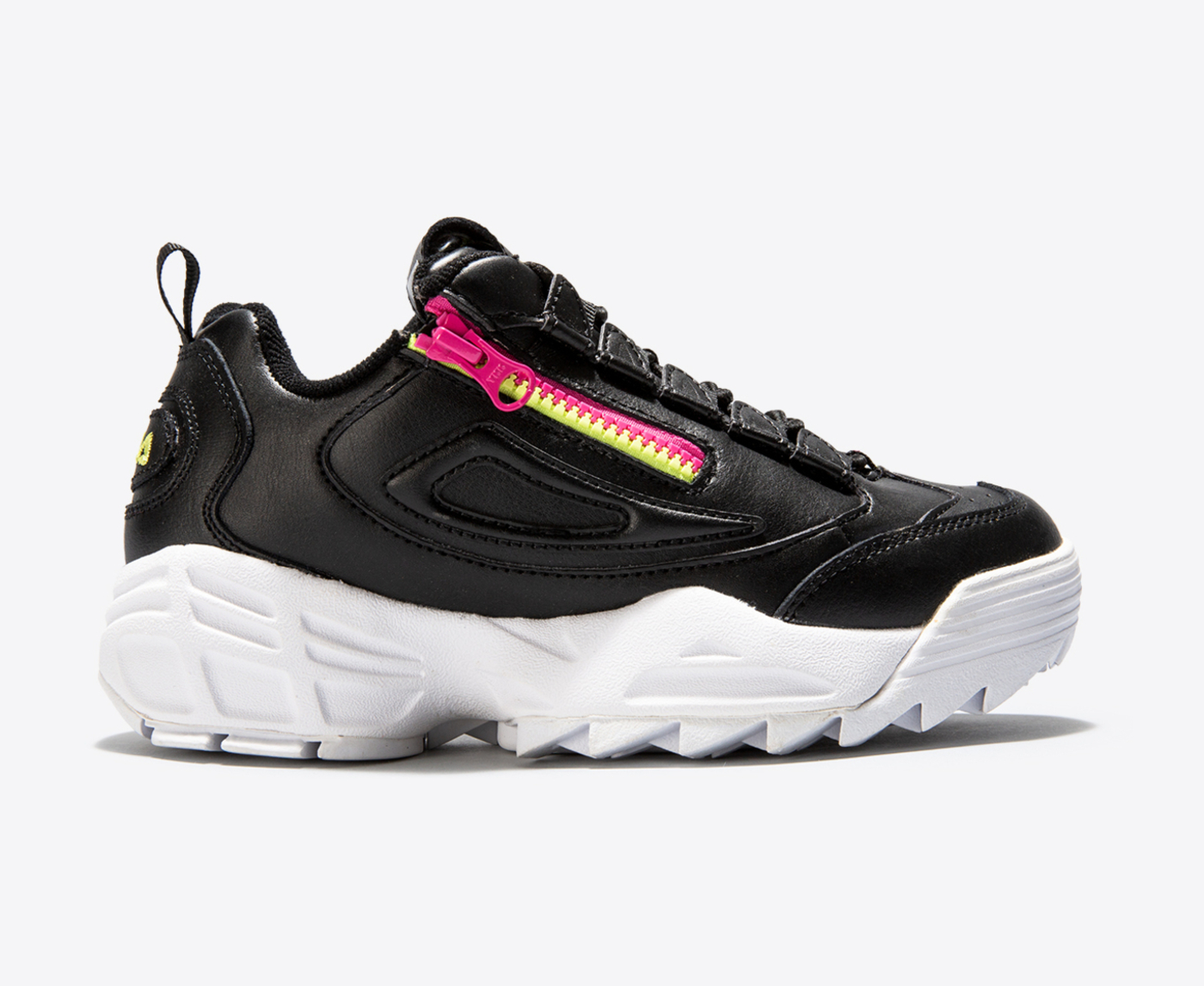 Fila DISRUPTOR 3 ZIP BLACK FUCHSIA PURPLE SHARP GREEN VegNonVeg