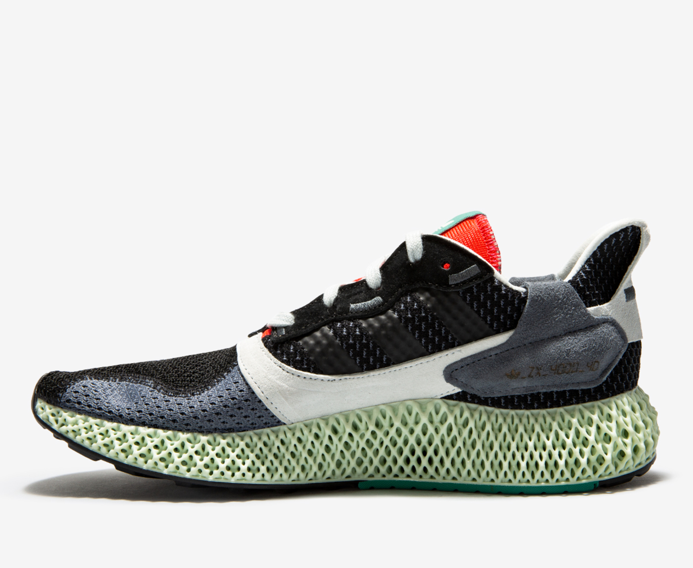 Adidas Originals - ZX 4000 4D 'CORE BLACK/ONIX/WHITE' - VegNonVeg