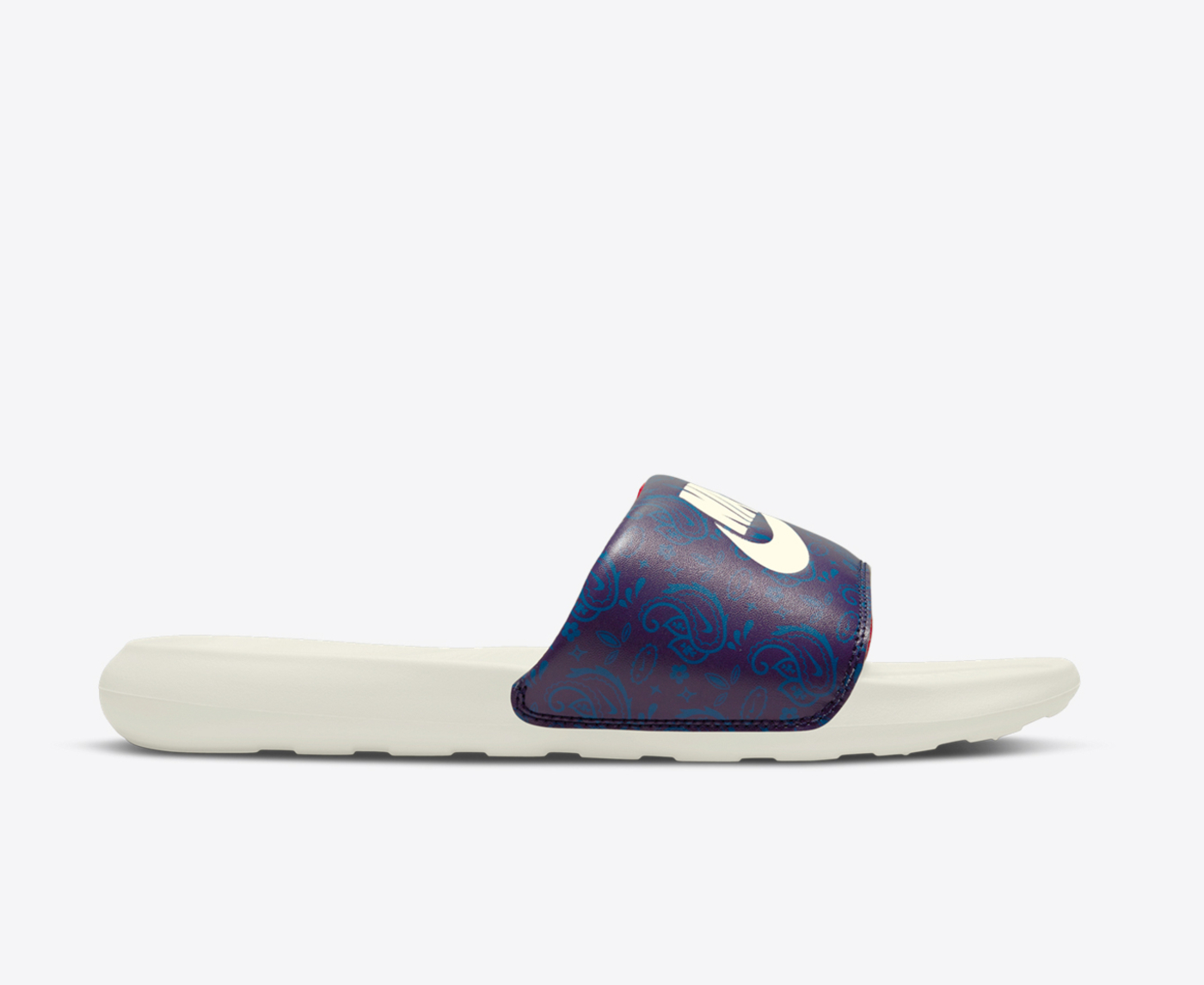 Blue and best sale red nike slides