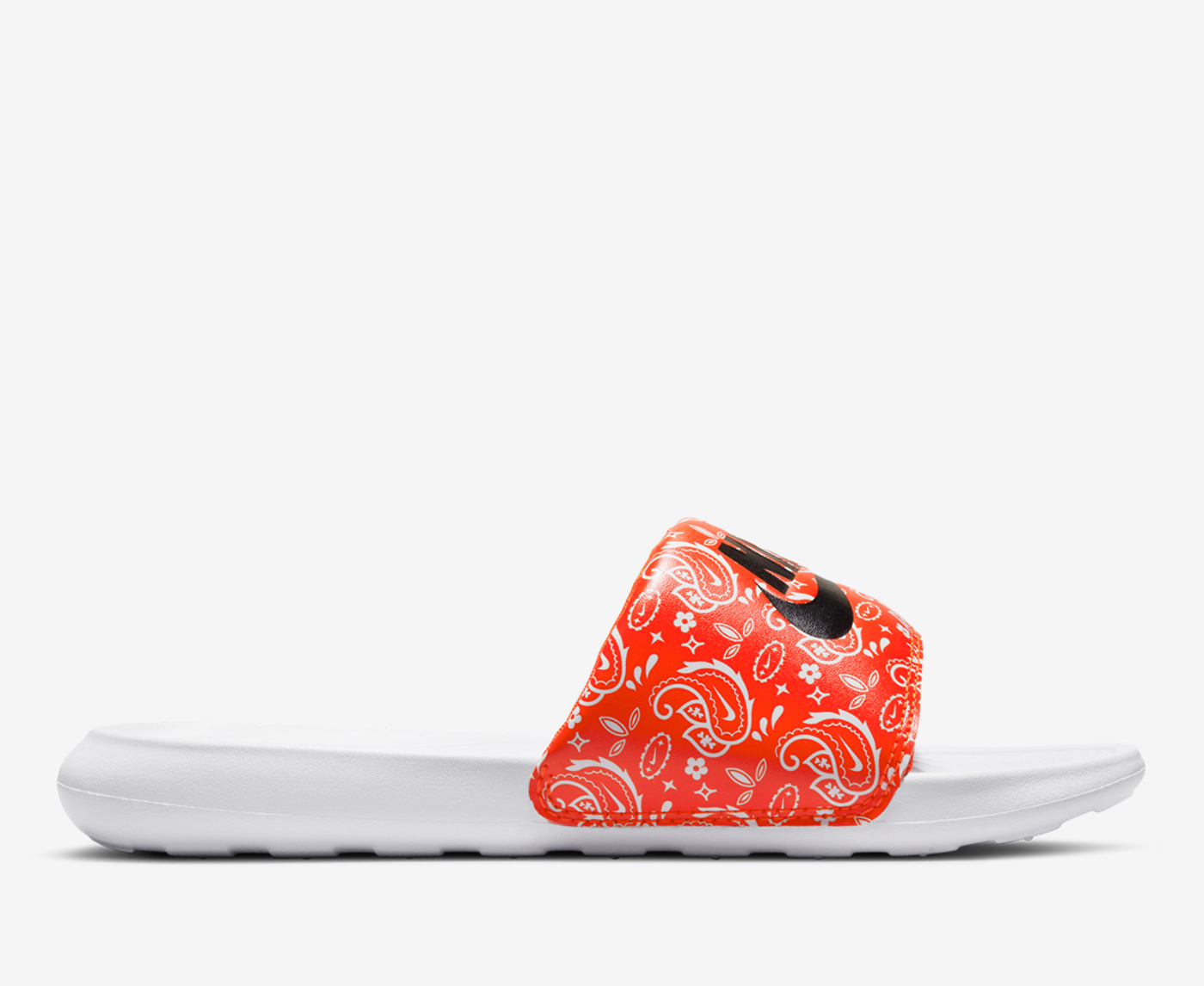 Nike slides best sale orange and black