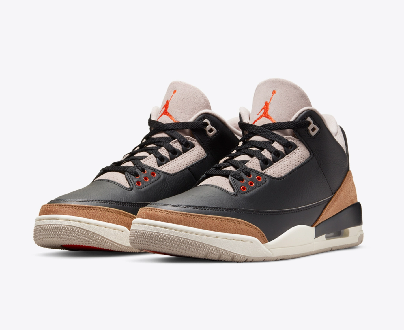 Air Jordan 3 Retroブラック/オレンジ/ブラウン Jordan - 1 - VegNonVeg