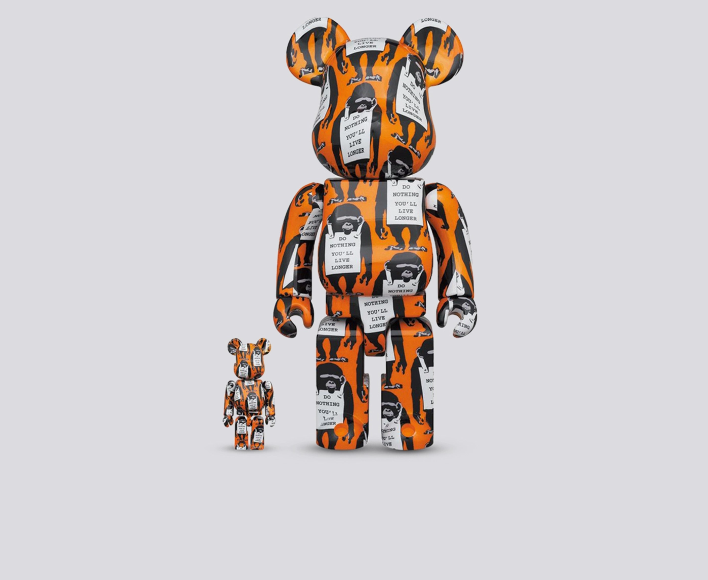 Bearbrick - Buy BE@RBRICK MONKEY SIGN 100% & 400% 'ORANGE