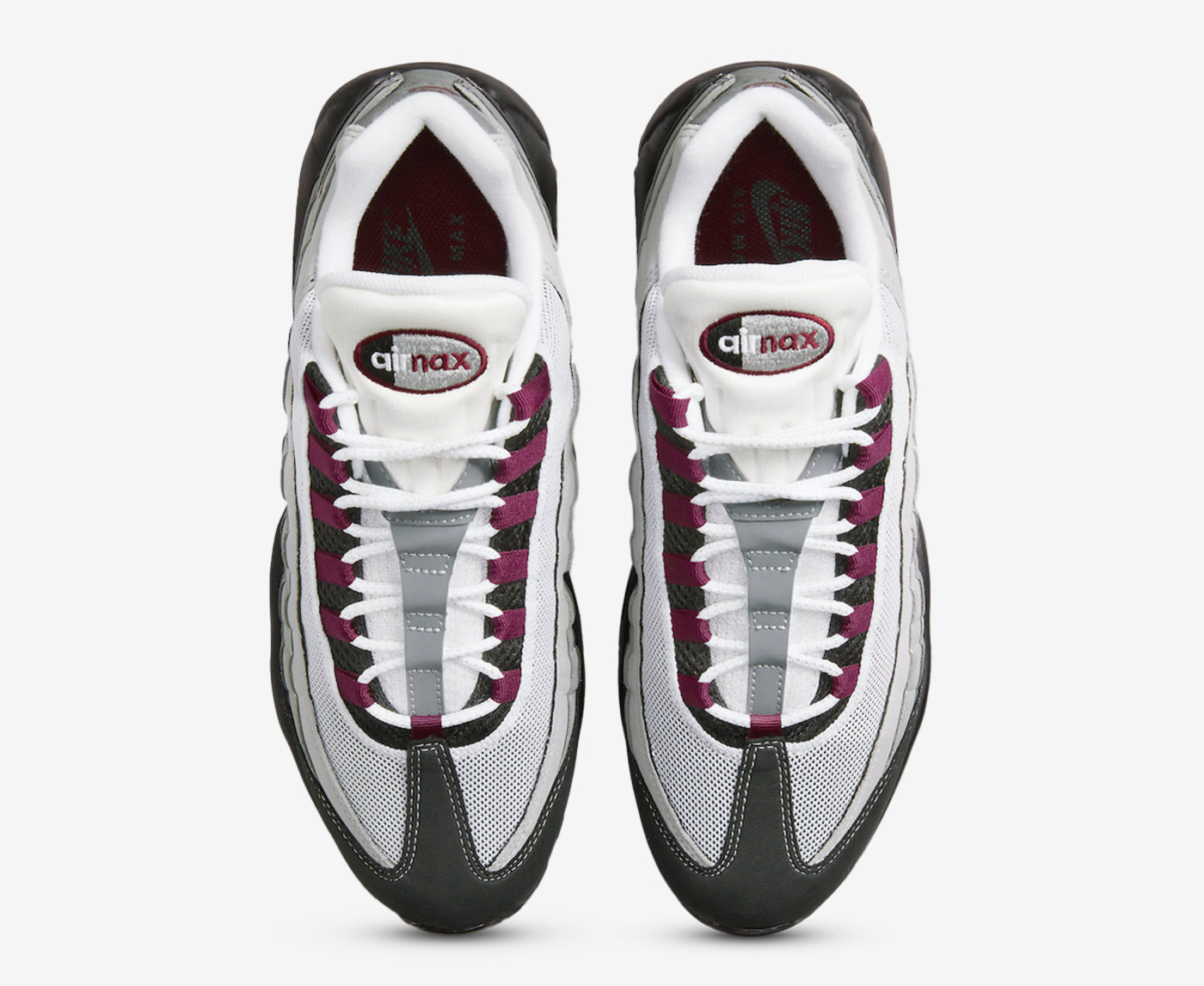 Nike AIR MAX 95 BLACK DARK BEETROOT PEARL GREY VegNonVeg