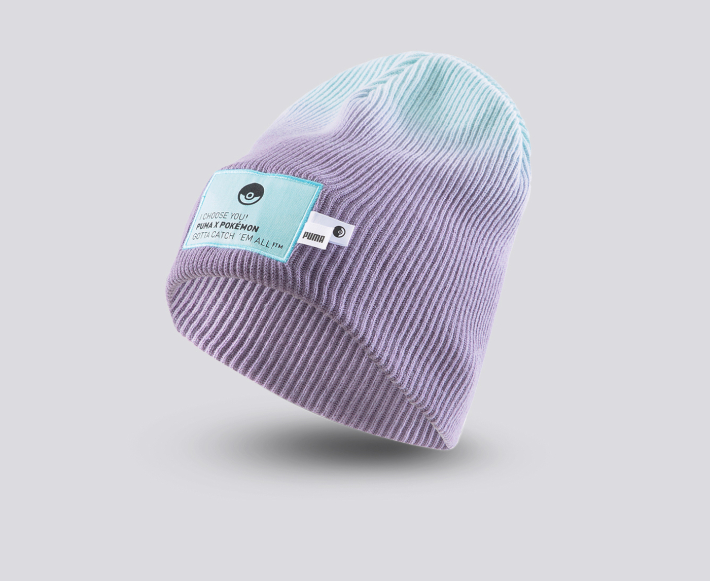 Puma PUMA X POKEMON BEANIE PURPLE CHARCOAL LIGHT AQUA VegNonVeg