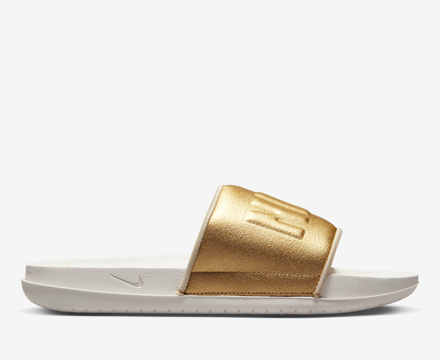 Gold nike cheap sliders