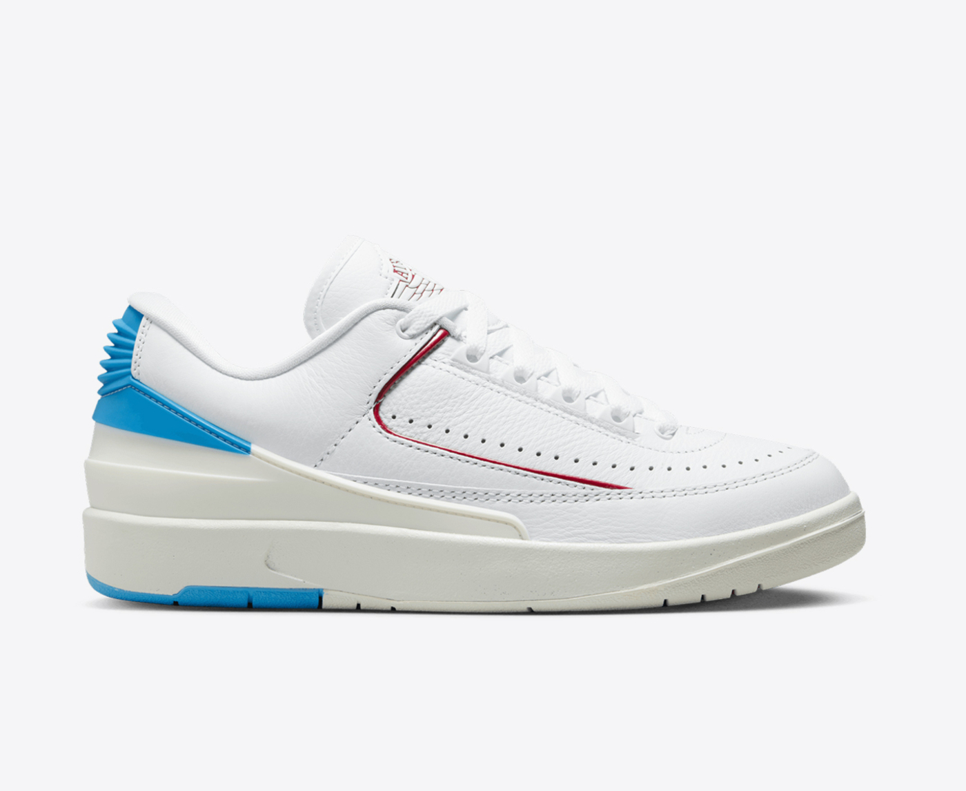 Jordan Buy NIKE AIR JORDAN 2 RETRO LOW WHITE GYM RED DARK POWDER BLUE SAIL VegNonVeg